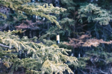 Logo trade promotional giveaway photo of: Bamboo and RCS certfied recycled plastic torch